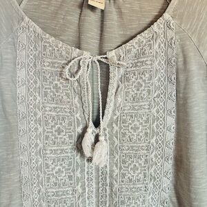 Lucky Brand light gray long sleeve shirt.